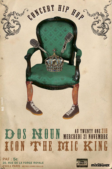 mercredi 21 novembre 2007 les emcees rappers dos noun et icon the mic king au clipper a rouen pour un concert hip hop