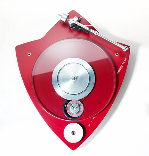 thorens td 309 tri balance red, image from the top