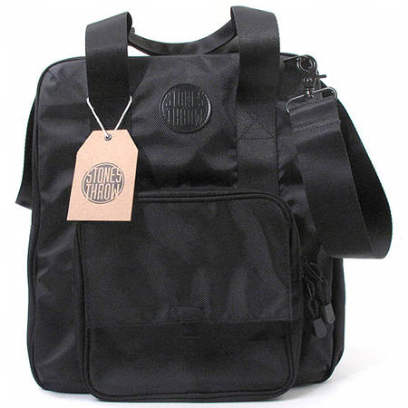 stones throw remains a label run by djs, whose artists are djs, making music for a lot of other djs, some djs use a laptop, some use records, others use both, so they made the bag they want to use themselves