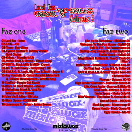 Lord Faz - under C skillz Volume 5 back cover
