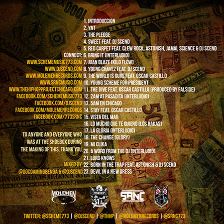 Scheme & DJ Scend - Pocket Full Of Pesos Mixtape back cover